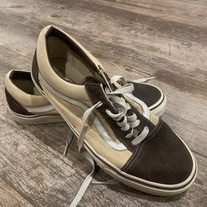 Brown Old Skool Vans. Mens 8/Women’s 9.5